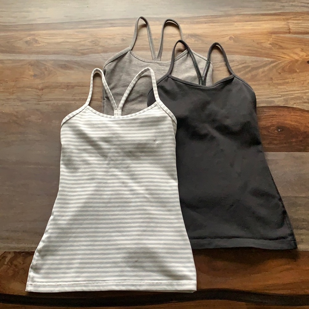 Set of 3 lululemon Power-Y Tanks in Luon